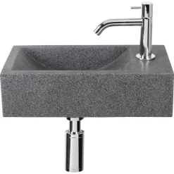 Fonteinset Cheops Natuursteen Wasbak 40 X 23 X 11 Cm|Brico