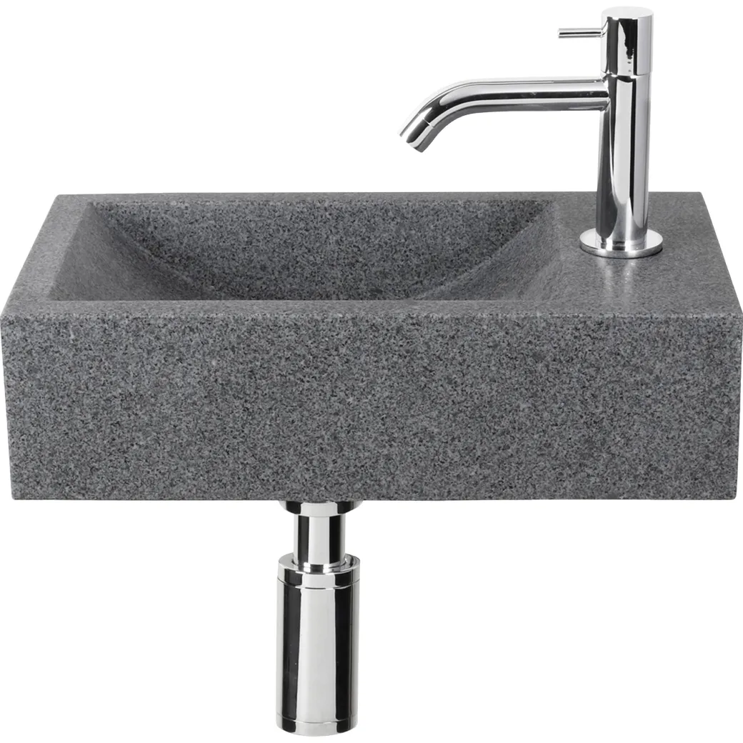 Fonteinset Cheops Natuursteen Wasbak 40 X 23 X 11 Cm|Brico