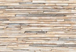 Brico Fotobehang-Fotobehang 'White Washed Wood Papier' 254 X 368 Cm