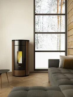 Brico Pelletkachels<Freepoint Pelletkachel Globe Moka 10,5Kw