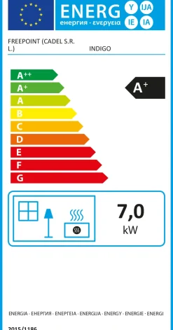 Brico Pelletkachels<Freepoint Pelletkachel Indigo Evo Zwart 7Kw