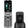 Brico Kluizen-Fysic F25 - Eenvoudige Mobiele Klaptelefoon Voor Senioren Met Sos Noodknop, Zwart