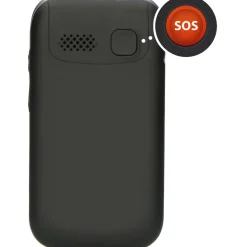 Brico Kluizen-Fysic F25 - Eenvoudige Mobiele Klaptelefoon Voor Senioren Met Sos Noodknop, Zwart