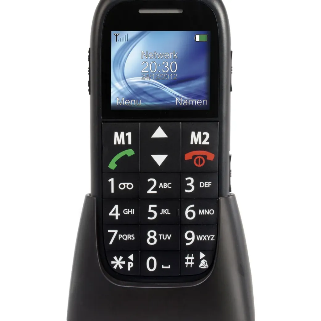 Brico Kluizen-Fysic Fm-7500 Mobiele Telefoon Voor Senioren Met Noodknop, Zwart