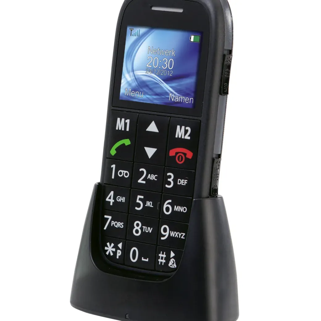 Brico Kluizen-Fysic Fm-7500 Mobiele Telefoon Voor Senioren Met Noodknop, Zwart