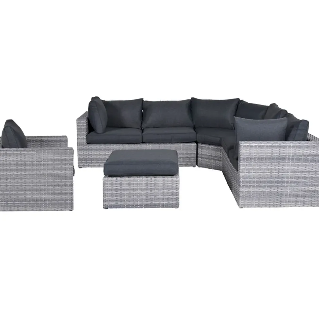 Brico Loungesets-Garden Impressions Carlo Loungeset 5-Delig Xl - Licht Grijs