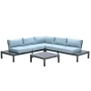 Brico Loungesets-Garden Impressions Lena Loungeset 4-Delig - Mint Grijs