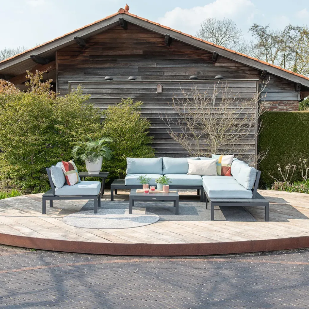 Brico Loungesets-Garden Impressions Lena Loungeset 4-Delig - Mint Grijs
