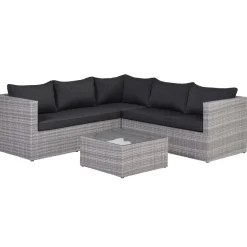 Brico Loungesets-Garden Impressions Lyon Loungeset 4-Delig - Reflex Black