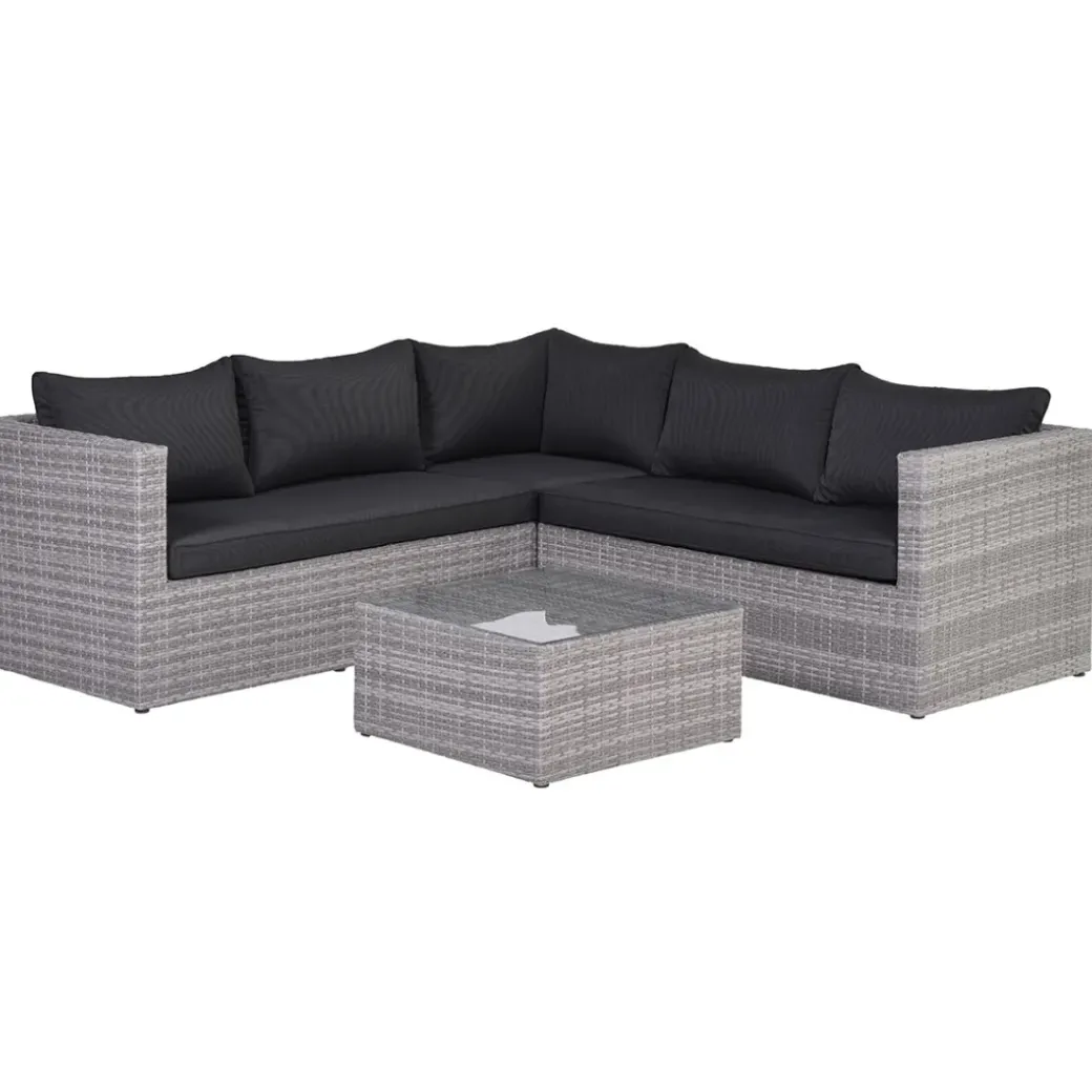 Brico Loungesets-Garden Impressions Lyon Loungeset 4-Delig - Reflex Black