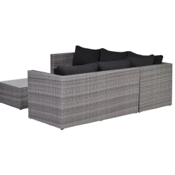 Brico Loungesets-Garden Impressions Lyon Loungeset 4-Delig - Reflex Black