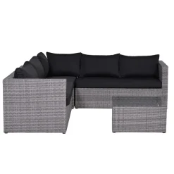 Brico Loungesets-Garden Impressions Lyon Loungeset 4-Delig - Reflex Black