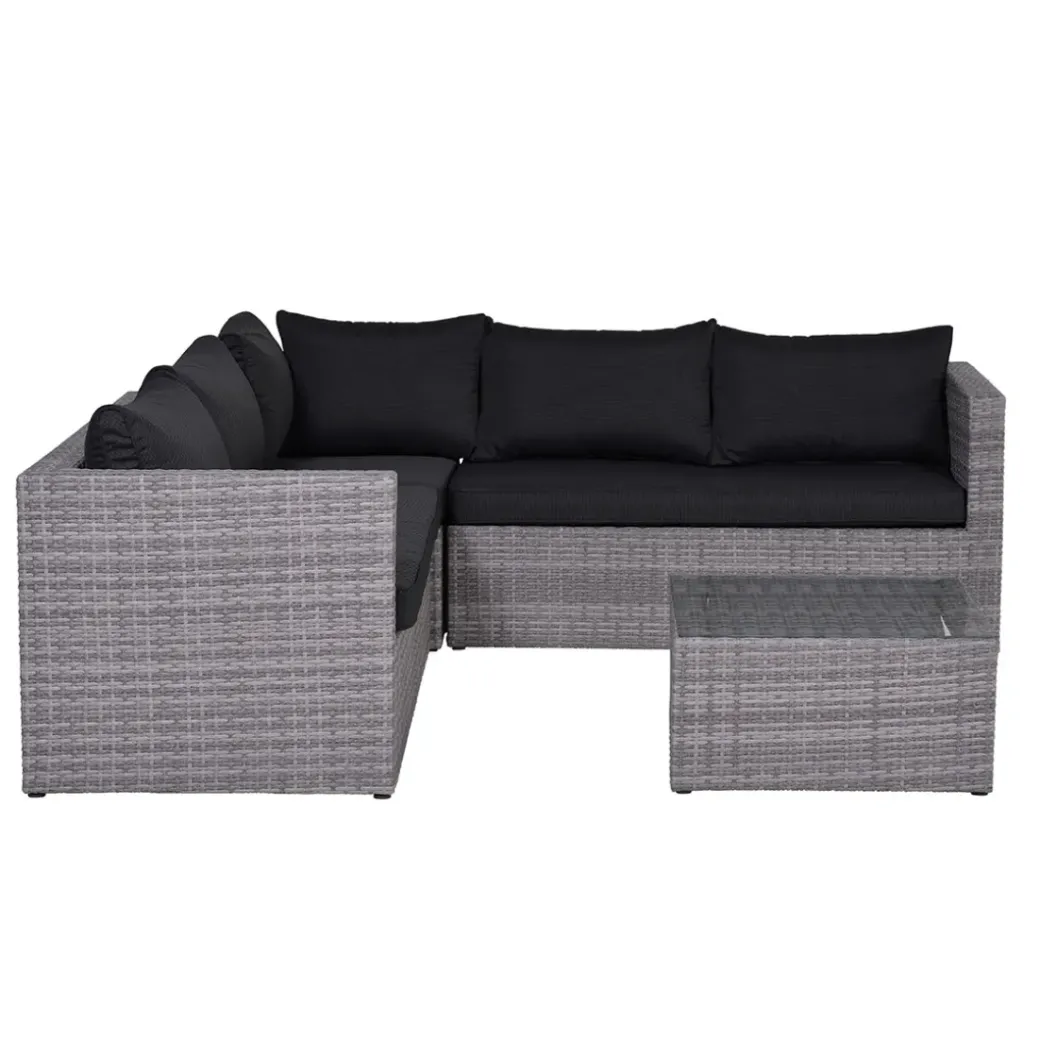 Brico Loungesets-Garden Impressions Lyon Loungeset 4-Delig - Reflex Black