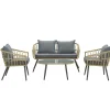 Brico Loungesets-Garden Impressions Tarulo Loungeset 4-Delig - Donker Grijs