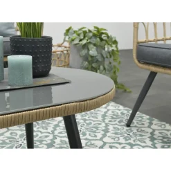 Brico Loungesets-Garden Impressions Tarulo Loungeset 4-Delig - Donker Grijs
