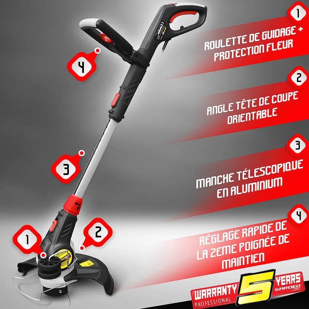 Gardeo Pro - Elektrische Telescopische Kantensnijder 600W - 30Cm|Brico Outlet
