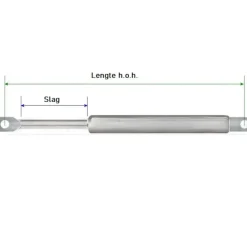 Brico Hoek- & Ankerwerk-Gasveer Zwart - 950Mm - 700N - Inclusief Bevestigingen
