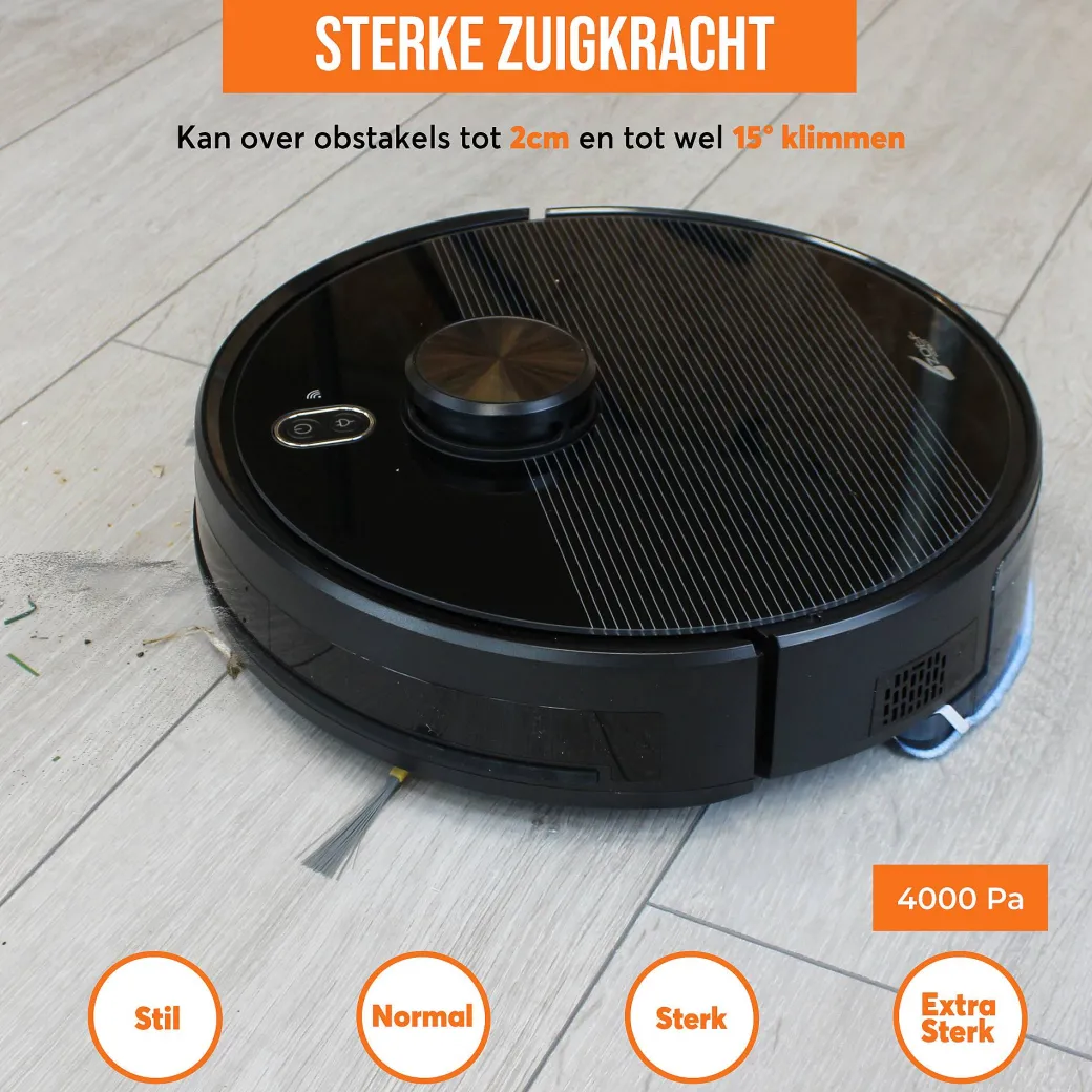 Geavanceerde Robotstofzuiger "Willem" Met Afzuigunit|Brico Discount