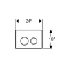 Geberit Bedieningspaneel Sigma 20 Voor Up320, Up720, Up300 En Up700 Inbouwreservoirs| 16,4X24,6X1,1Cm Wit/Chroom|Brico Discount