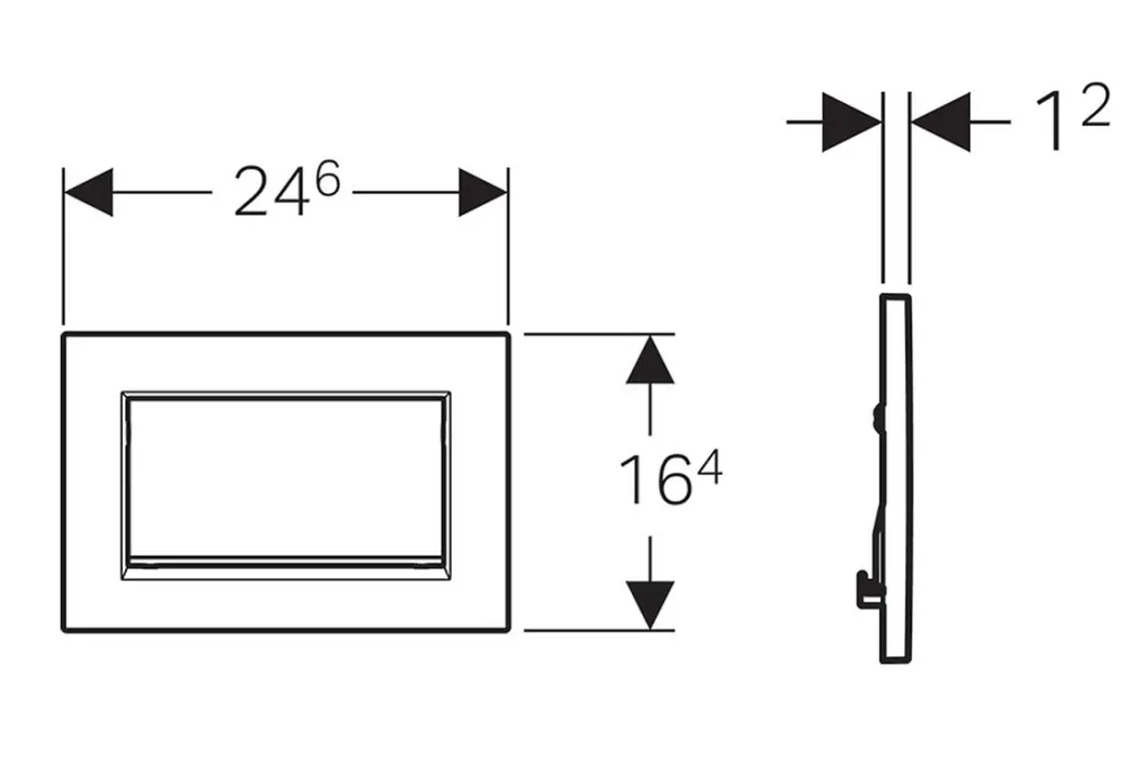 Geberit Bedieningspaneel Sigma 30 Voor Up320 Inbouwreservoirs| 246X164Mm Wit/Chroom|Brico Sale