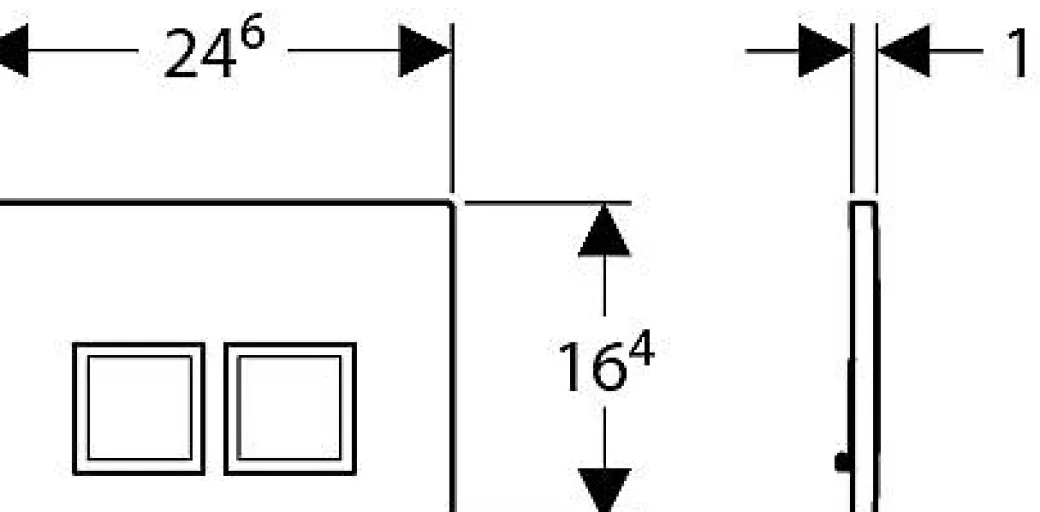 Geberit Bedieningspaneel Delta 50 Voor Up100 Inbouwreservoirs|Mat Wit|Brico Hot