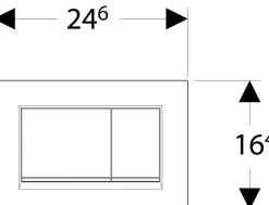 Geberit Bedieningspaneel Sigma 30 Voor Up320, Up720, Up300 En Up700 Inbouwreservoirs| 246X164Mm Mat Verchroomd|Brico Online