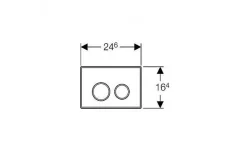 Geberit Bedieningspaneel Sigma 20 Voor Up320, Up720, Up300 En Up700 Inbouwreservoirs| 24,6X16,4Cm Zwart/Chroom|Brico Hot