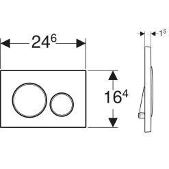 Geberit Bedieningspaneel Sigma 20 Voor Up320, Up720, Up300 En Up700 Inbouwreservoirs| 246X164Mm Mat Wit|Brico Clearance