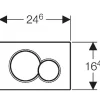 Geberit Bedieningspaneel Sigma 01 Voor Up320, Up720, Up300 En Up700 Inbouwreservoirs| 24,6X16,4X1,3Cm Verchroomd|Brico Outlet
