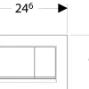 Geberit Bedieningspaneel Sigma 30 Voor Up320, Up720, Up300 En Up700 Inbouwreservoirs| 246X164Mm Glanzend Zwart/Chroom|Brico Online