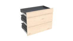 Geheel Van 1 Lade + 2 Korflades Keukenkast Modulo Emy Hout 90X72Cm|Brico
