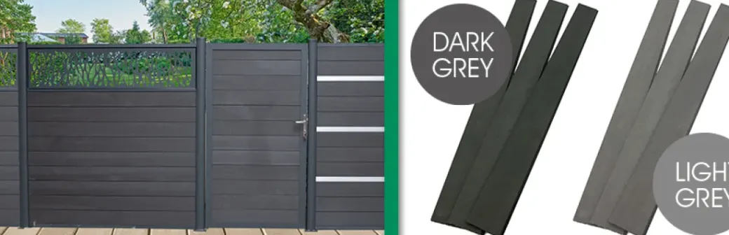 Brico Tuinschermen En Poorten-Giardino Lucca Wpc Planken Licht Grijs 3 Stuks