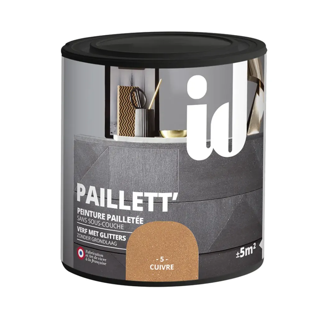 Brico Decoratieve Verf-Glitterverf Paillett' 500Ml Koper