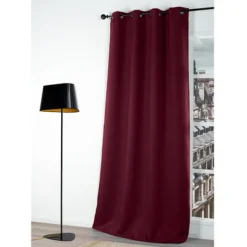 Brico Gordijnen-Gordijn Verduisterend Bordeaux 140X180Cm