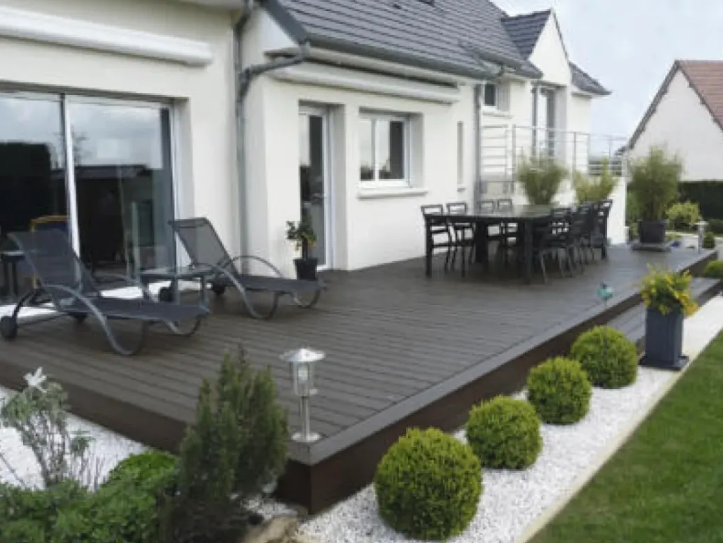 Brico Terrasplanken En Tegels-Grad By You Vlonderplank Composiet Bruin 2,1X12X200Cm
