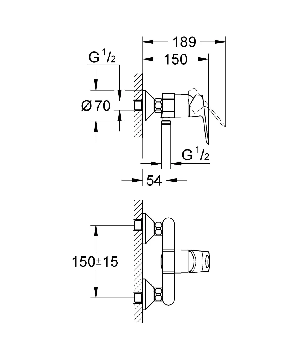 Grohe Douchemengkraan Startloop Chroom|Brico Hot