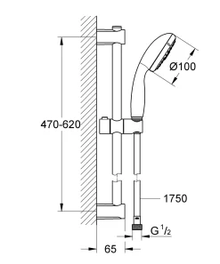 Grohe Doucheset Vitalio Start 100Mm 3 Stralen Chroom|Brico Clearance