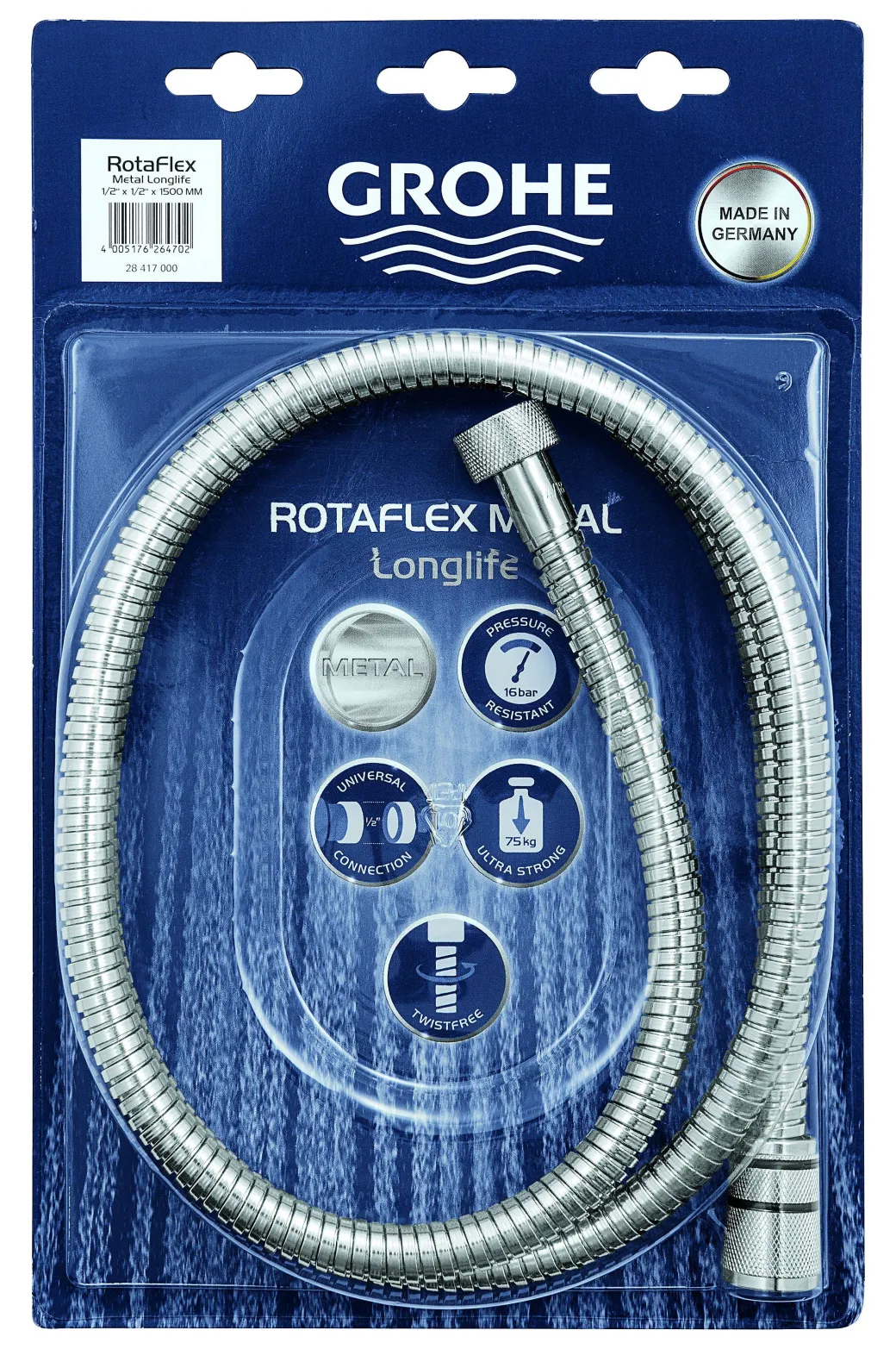 Grohe Doucheslang Movario Metaal 150Cm Chroom|Brico Hot