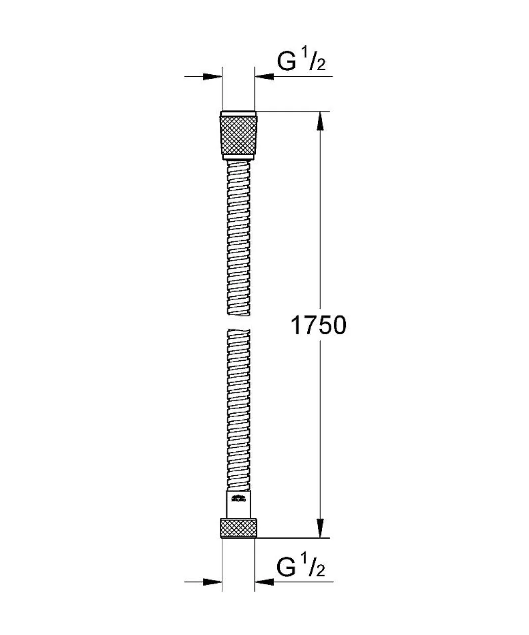 Grohe Doucheslang Vitalioflex Metal 1750Mm Chroom|Brico Clearance