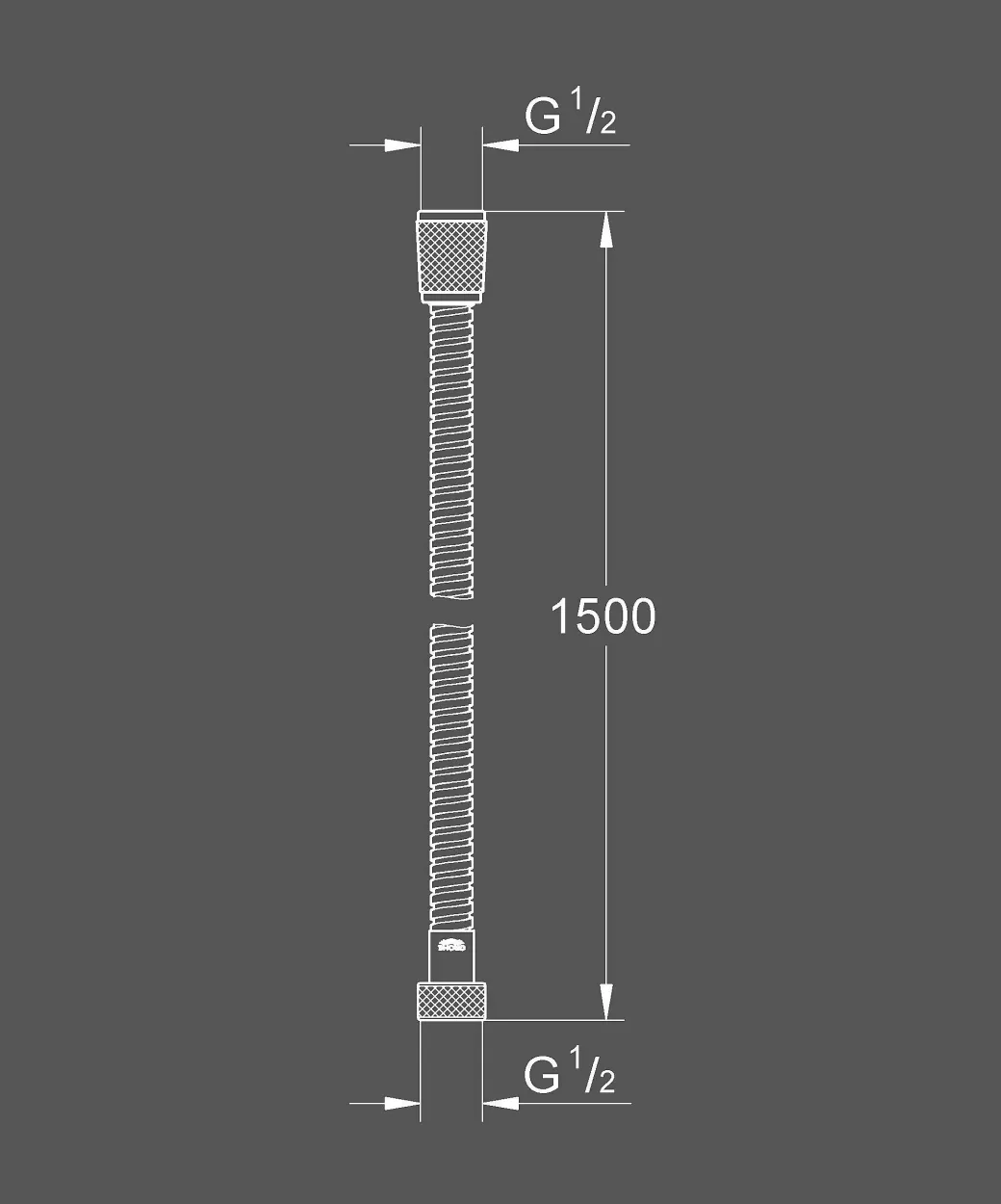 Grohe Doucheslang Vitalioflex Metaal 150Cm Chroom|Brico Discount