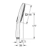 Grohe Handdouche Cube 3 Stralen Chroom Witte Sproeiplaat|Brico Outlet