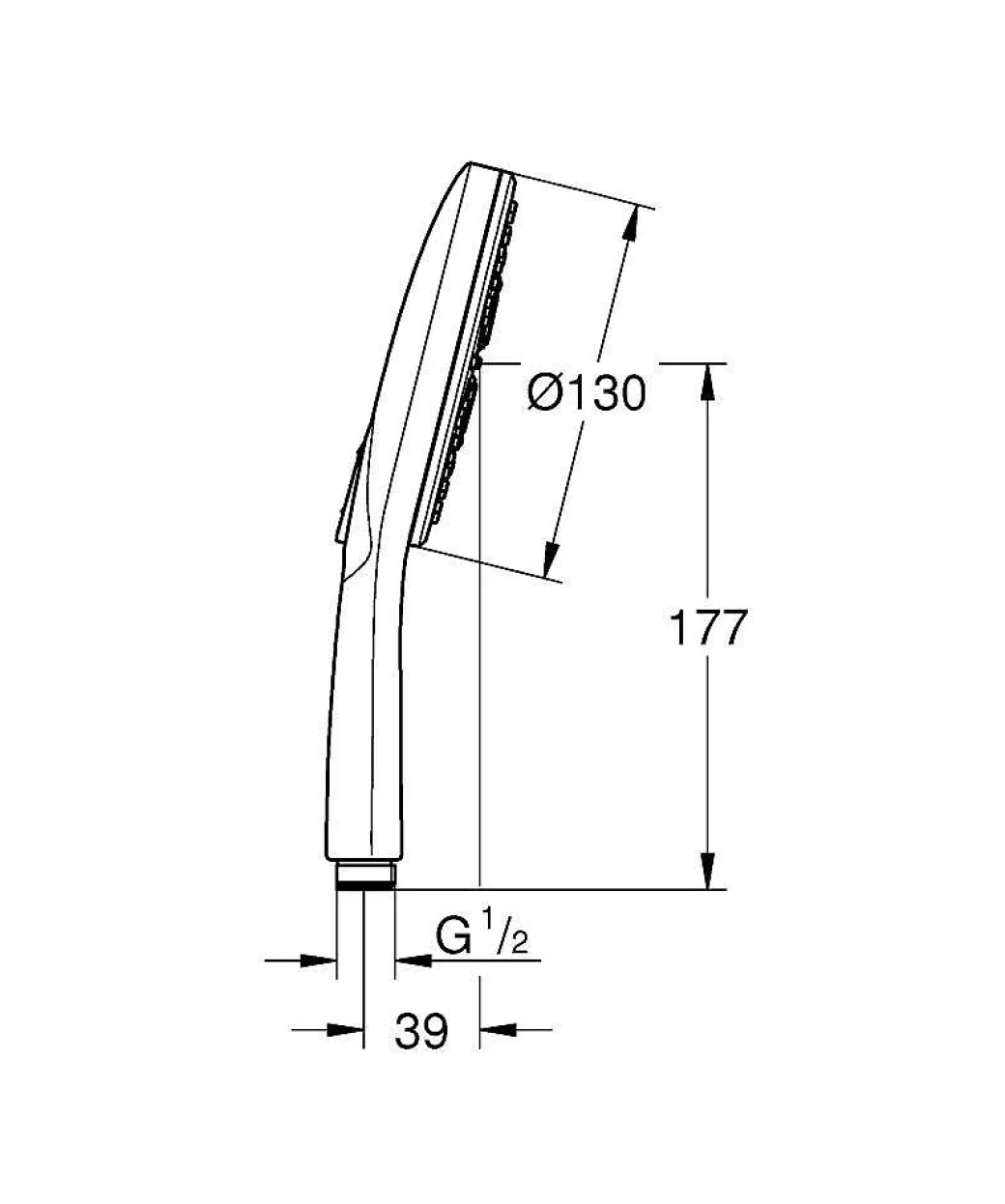 Grohe Handdouche Rainshower Smartactive O130Mm Supersteel|Brico Online