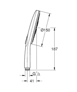 Grohe Handdouche Vitalio Smartactive 150Mm Met 3 Stralen Chroom|Brico Sale