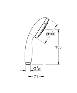 Grohe Handdouche Vitalio Start 100Mm 3 Stralen Chroom|Brico