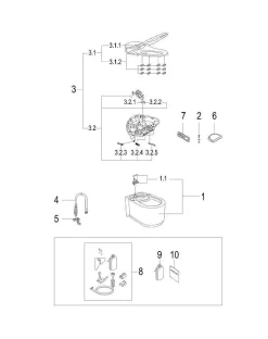 Grohe Hangtoilet Sensia Arena Wit | Met Bidet | Randloos Toiletpot|Brico Clearance