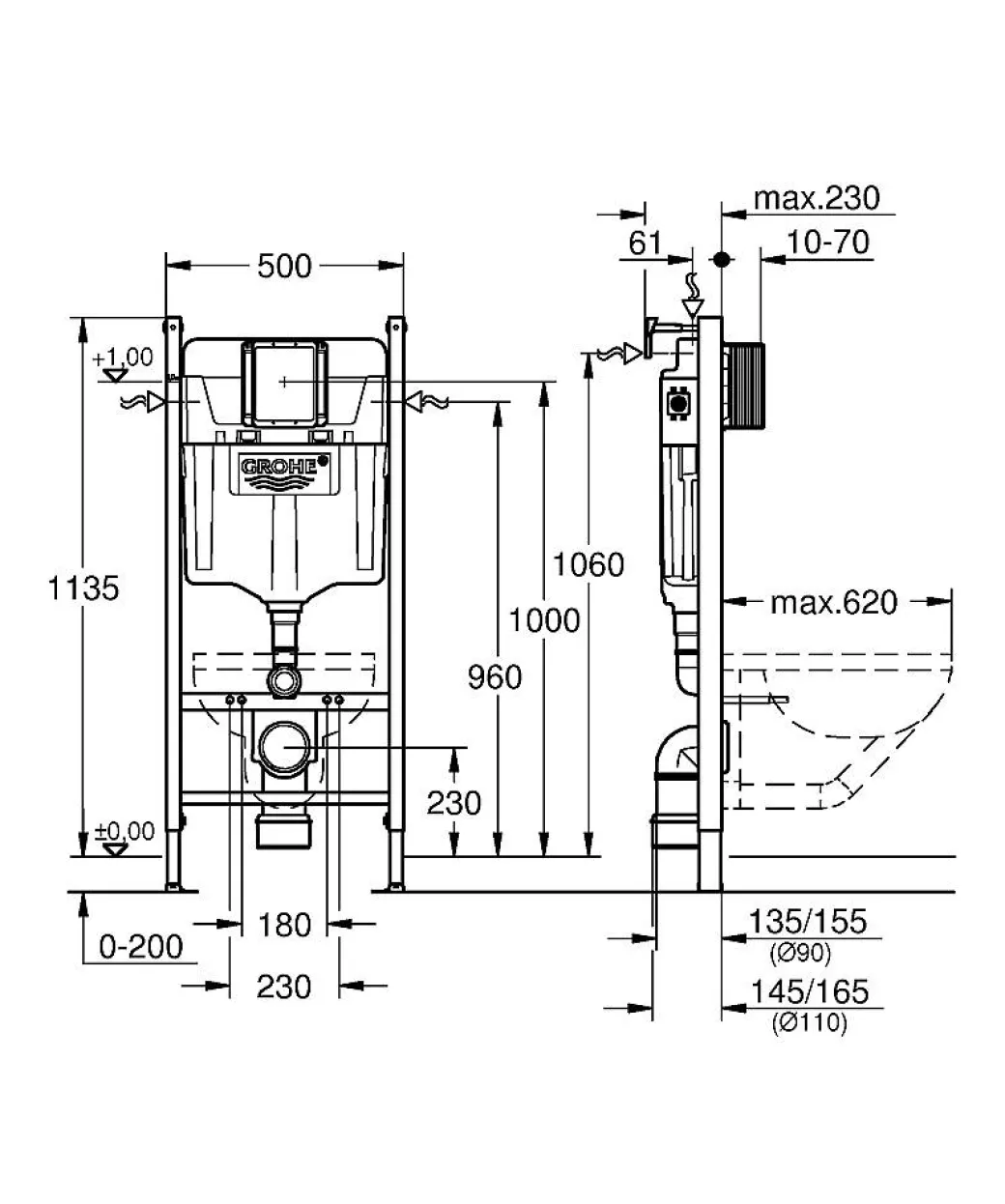 Grohe Inbouwreservoir Solido 113Cm|Brico New