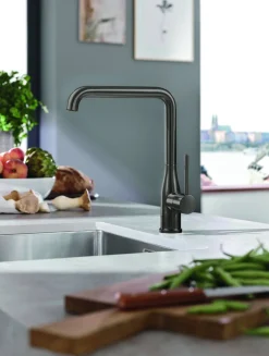 Grohe Keukenmengkraan Essence Hard Graphite Zwart Geborsteld|Brico Online