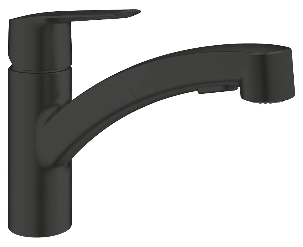 Grohe Keukenmengkraan Start Geintegreerde Uittrekbare Sproeier 2 Straalsoorten Mat Zwart|Brico Discount