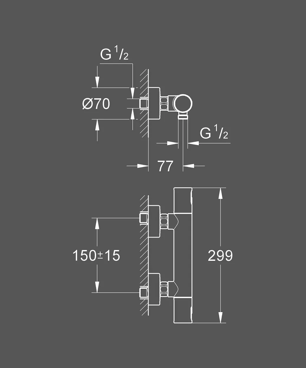 Grohe Thermostatische Douchemengkraan Precision Joy Chroom|Brico New