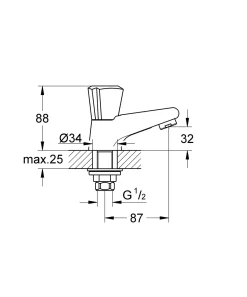 Grohe Toiletkraan Costa Chroom|Brico Hot